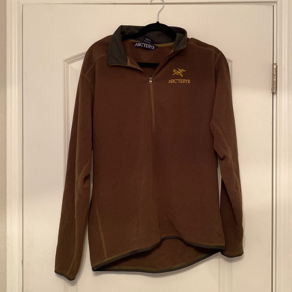 Arc’teryx 3/4 zip men’s M brown pullover